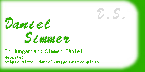 daniel simmer business card